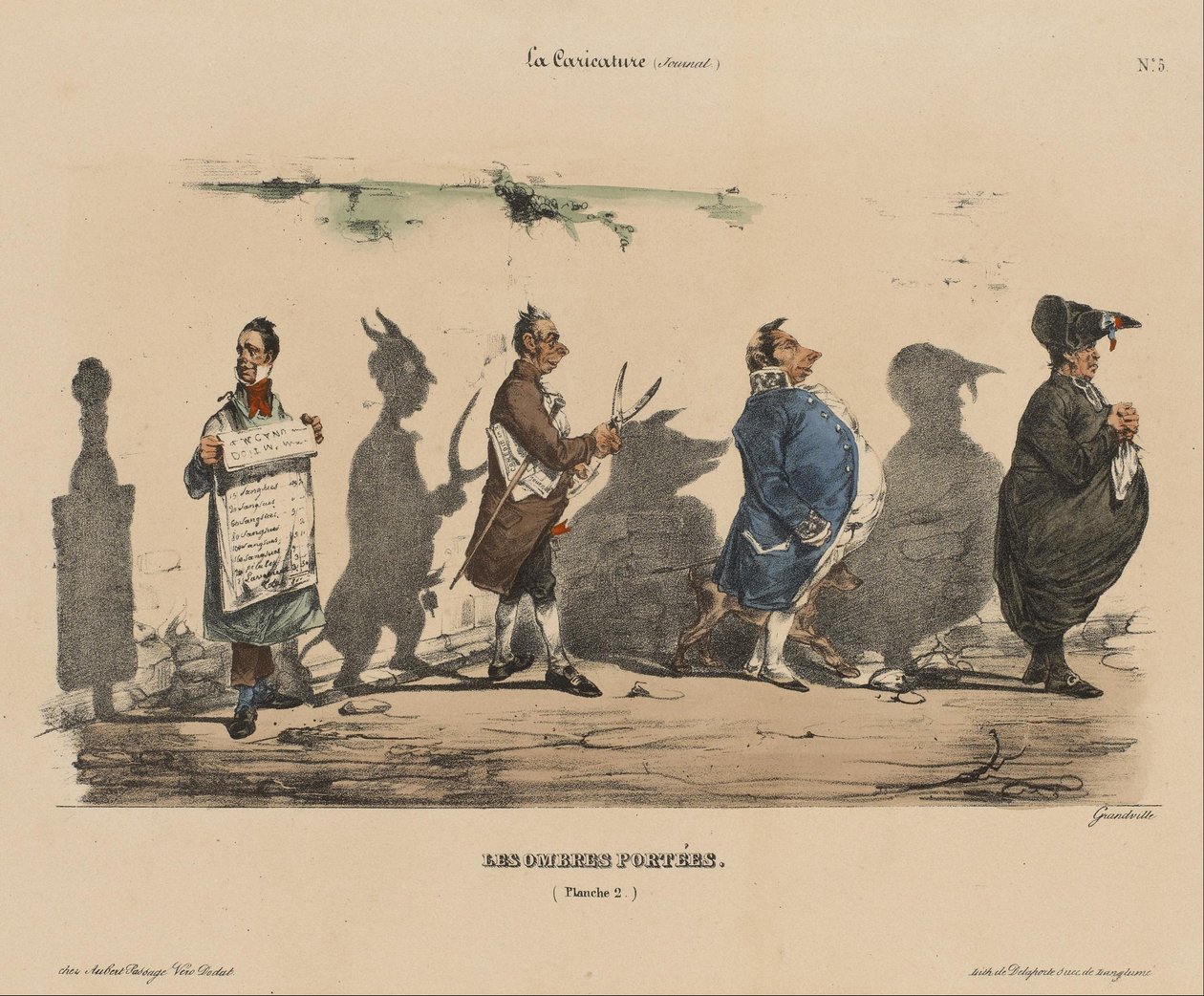 La Caricature; Les Ombres Portées, Nr. 5 von Jean Ignace Isidore Gérard