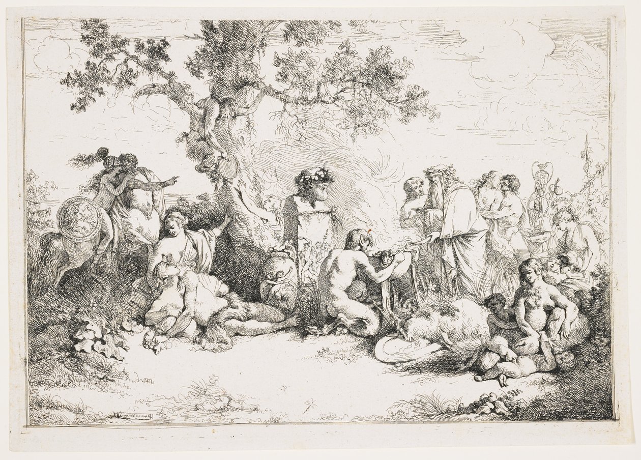 Opfer an Pan, um 1760-1763 von Jean Jacques II Lagrenee