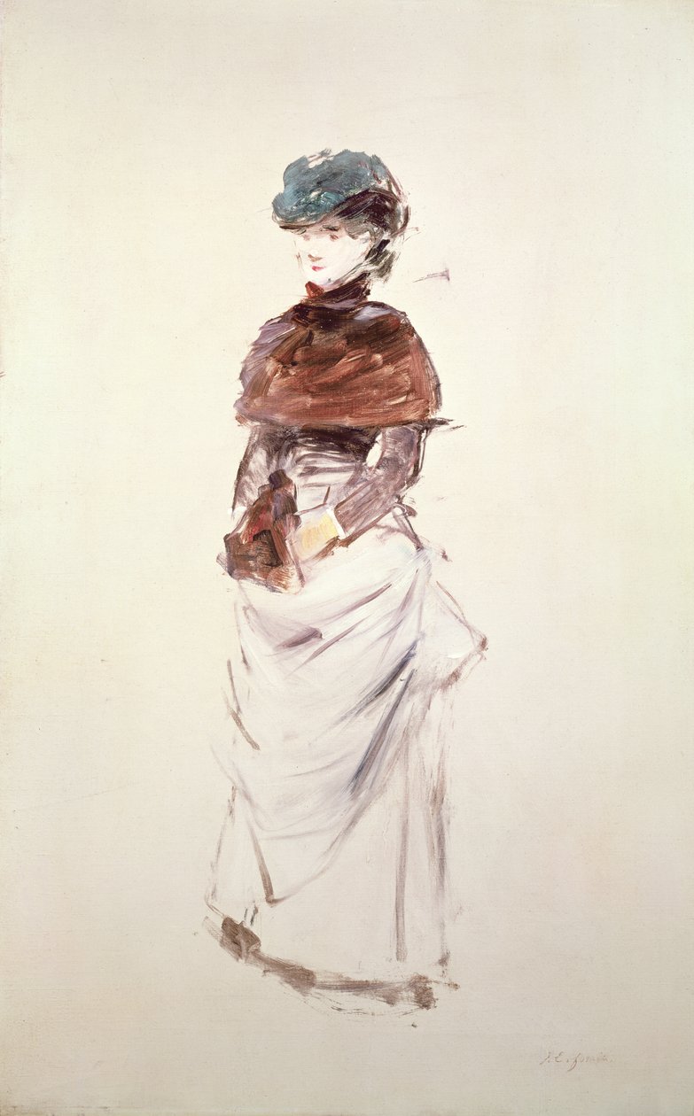 Studie einer jungen Frau mit Händen in einem Muff von Jean Louis Forain