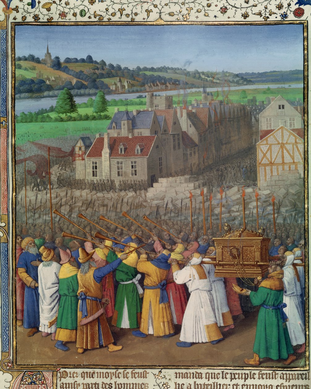 Ms Fr 247 f.89 Der Fall von Jericho, Illustration aus 