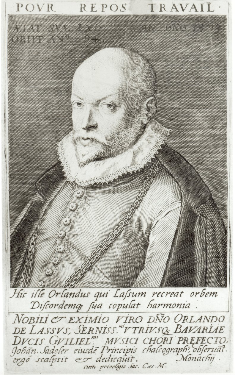 Porträt von Roland de Lassus (1532-94), 1593-94 von Jean or Johann Sadeler