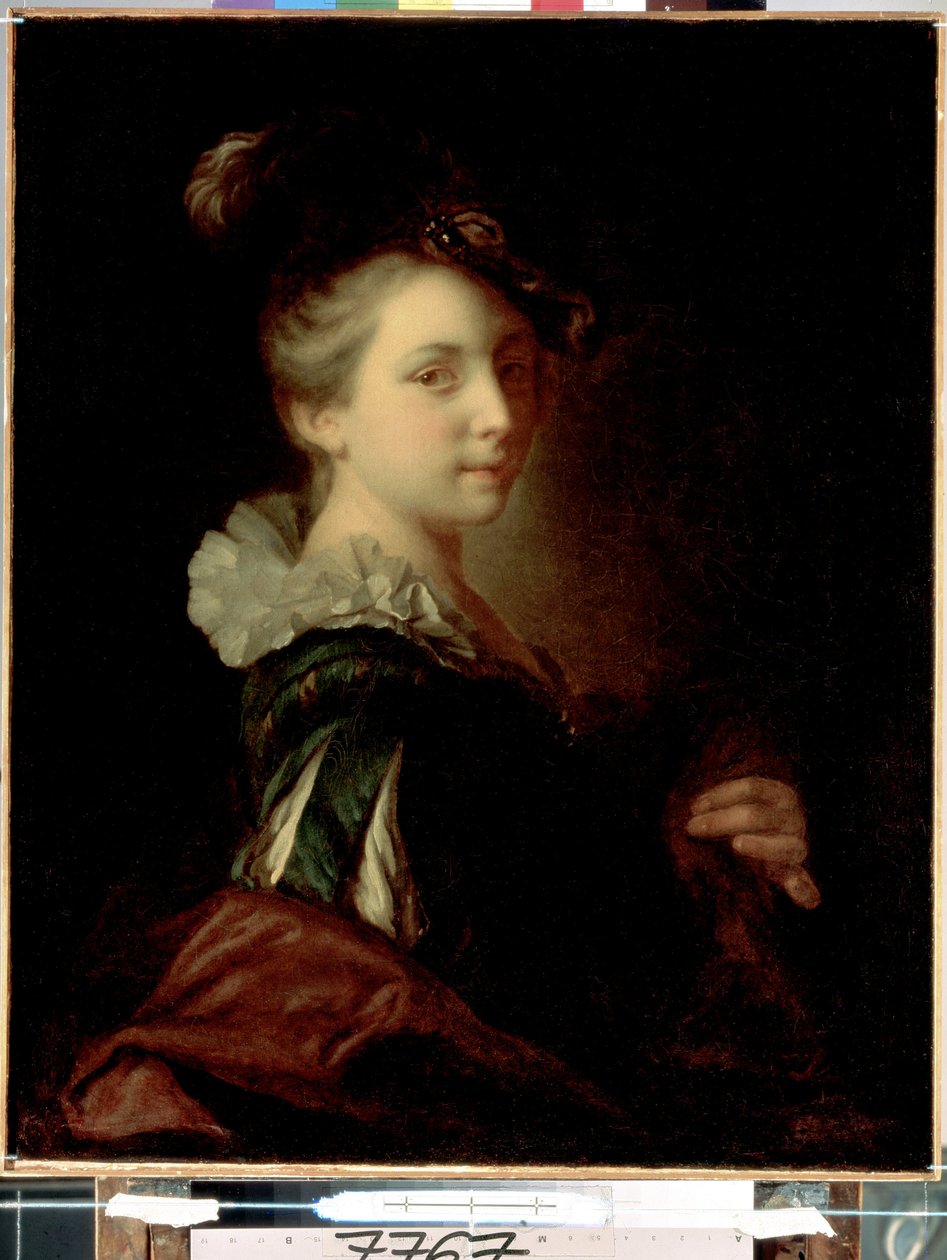 Junge Frau im Theaterkostüm von Jean Alexis Grimou