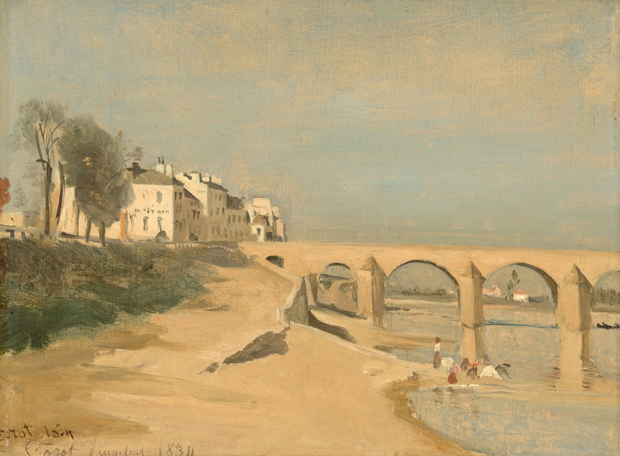 Brücke über die Saône bei Mâcon von Jean-Baptiste-Camille Corot