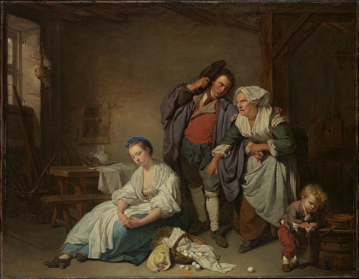 Zerbrochene Eier von Jean-Baptiste Greuze