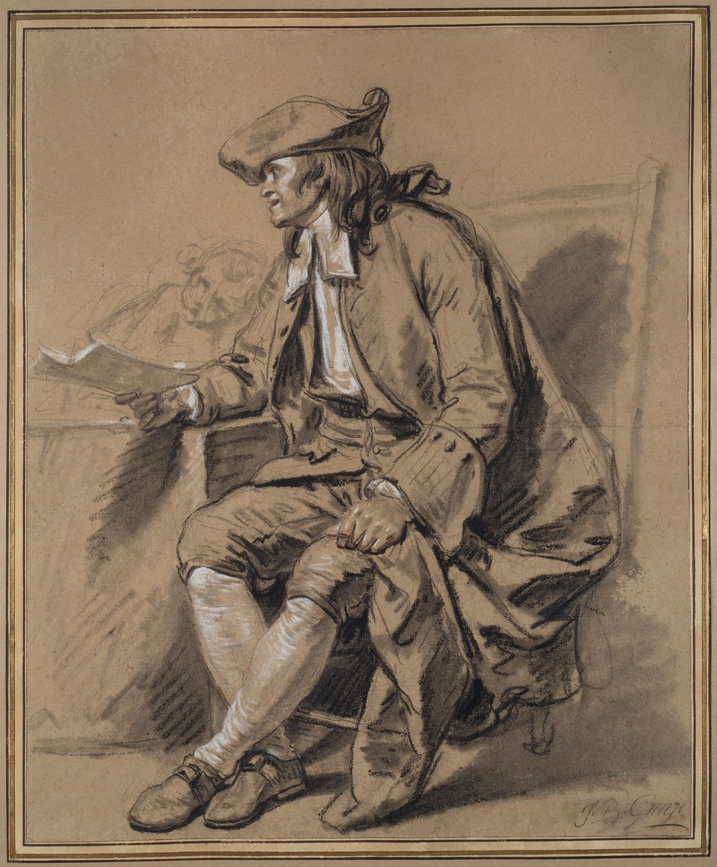 Der Notar: Eine Studie für "Der Ehevertrag" von Jean-Baptiste Greuze