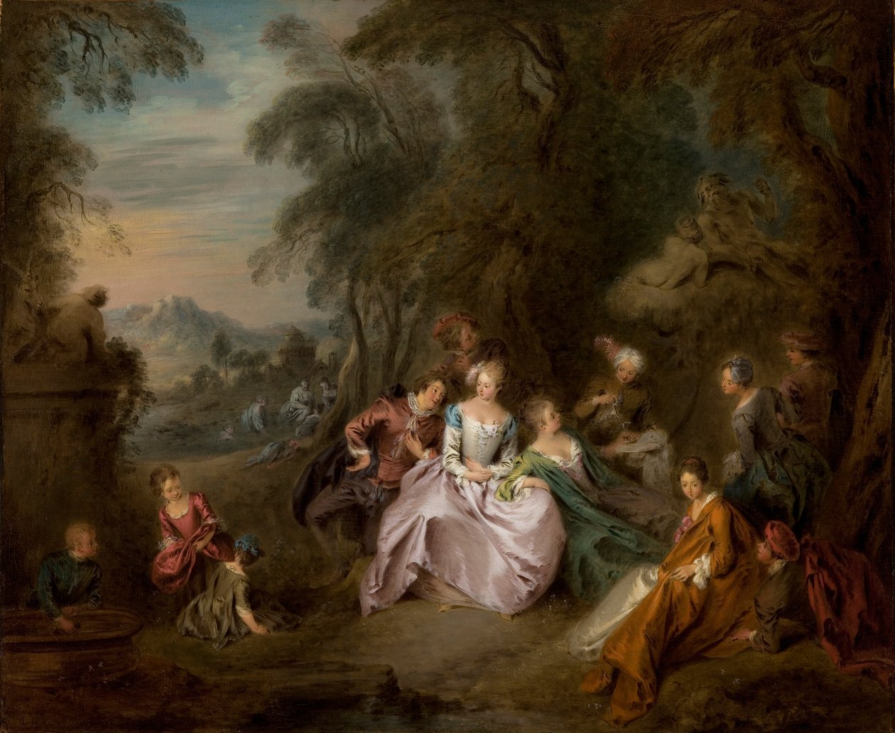 Ruhe in einem Park von Jean-Baptiste Joseph Pater