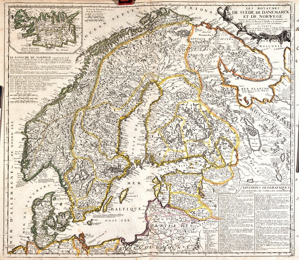 Dänemark, Norwegen, Schweden, Finnland, Nordwest-Russland, Estland, Lettland, Litauen, Nordpolen von Jean-Baptiste Nolin