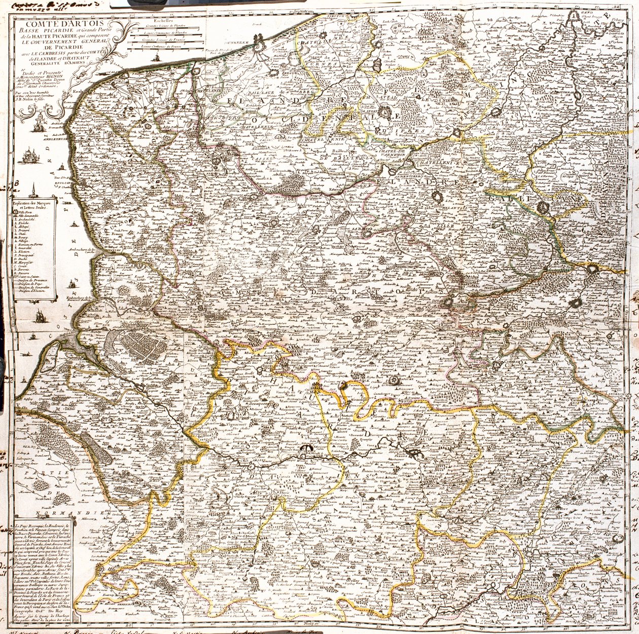 Frankreich (Region: Nord-Pas-de-Calais, Obernormandie, Picardie) Belgien (Region: Flandern) von Jean-Baptiste Nolin