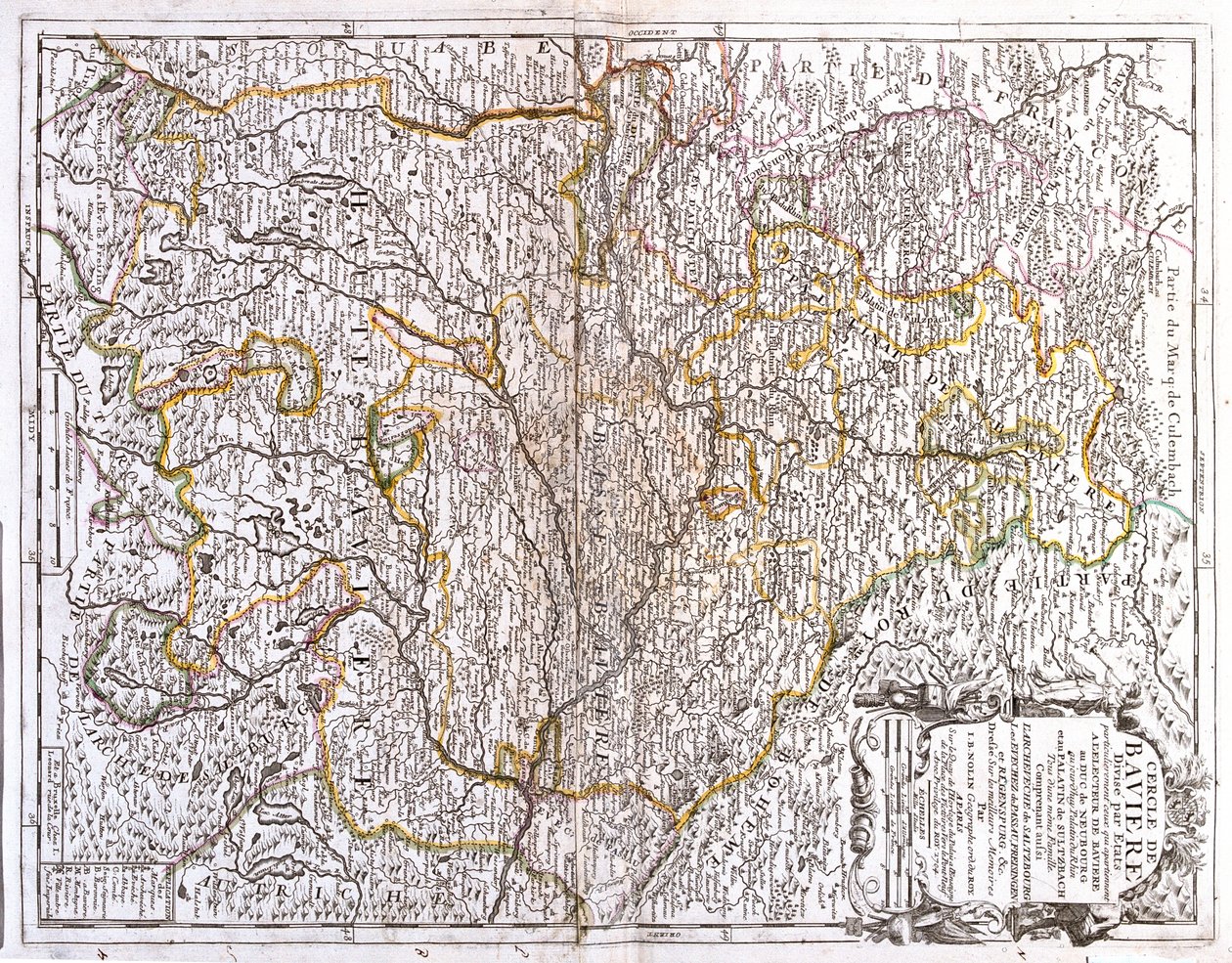 Deutschland (Bundesland: Bayern), Tschechische Republik (Region: Karlsbad, Ústí nad Labem), Österreich (Bundesland: Oberösterreich, Salzburg, Tirol) von Jean Baptiste Nolin