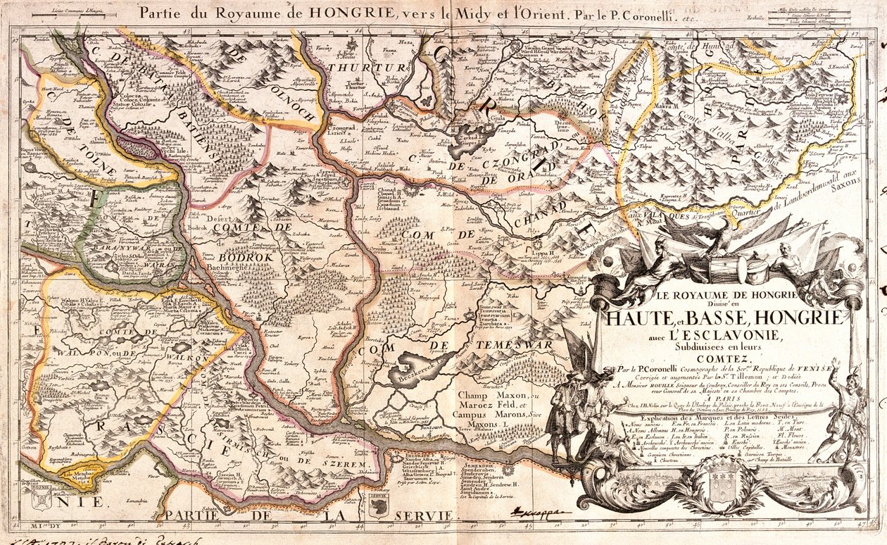 Ungarn (Komitat: Somogy, Baranya, Tolna, Bács-Kiskun, Csongrád, Békés), Rumänien (Komitat: Arad, Alba, Hunedoara, Timiș, Caraș-Severin), Nord-Serbien, Kroatien (Komitat: Vukovar-Syrmien, Osijek-Baranja, Brod-Posavina) von Jean-Baptiste Nolin
