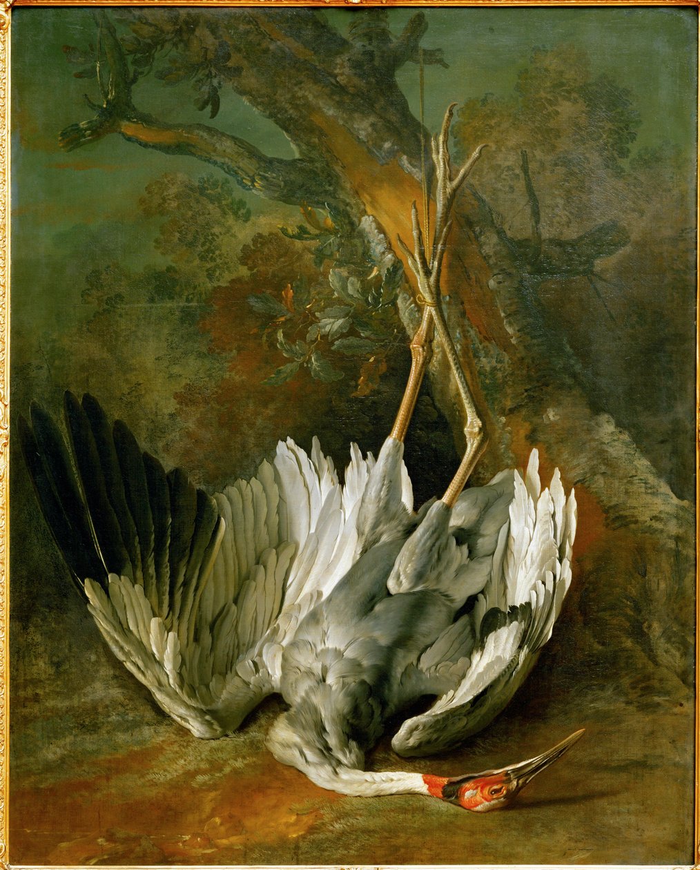 Der tote Kranich von Jean-Baptiste Oudry