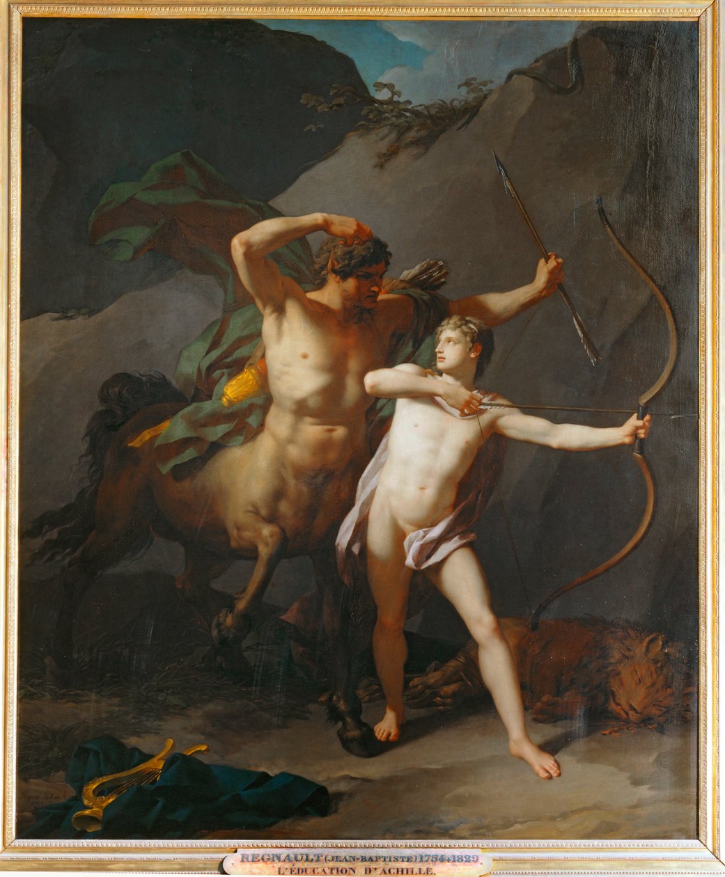 Die Erziehung des Achilles durch den Zentaur Chiron von Jean Baptiste Regnault