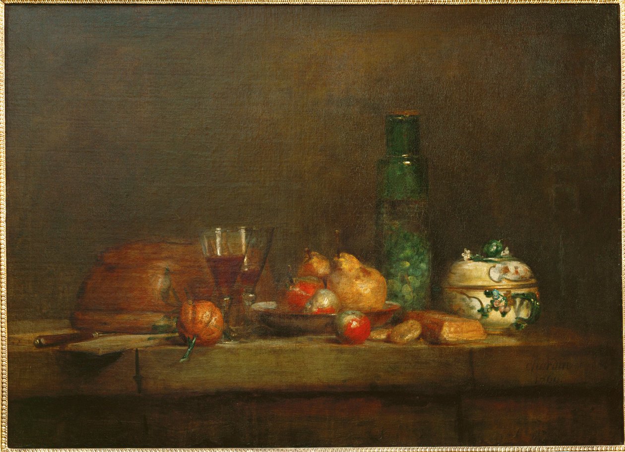 Eine Schale Oliven von Jean-Baptiste Simeon Chardin