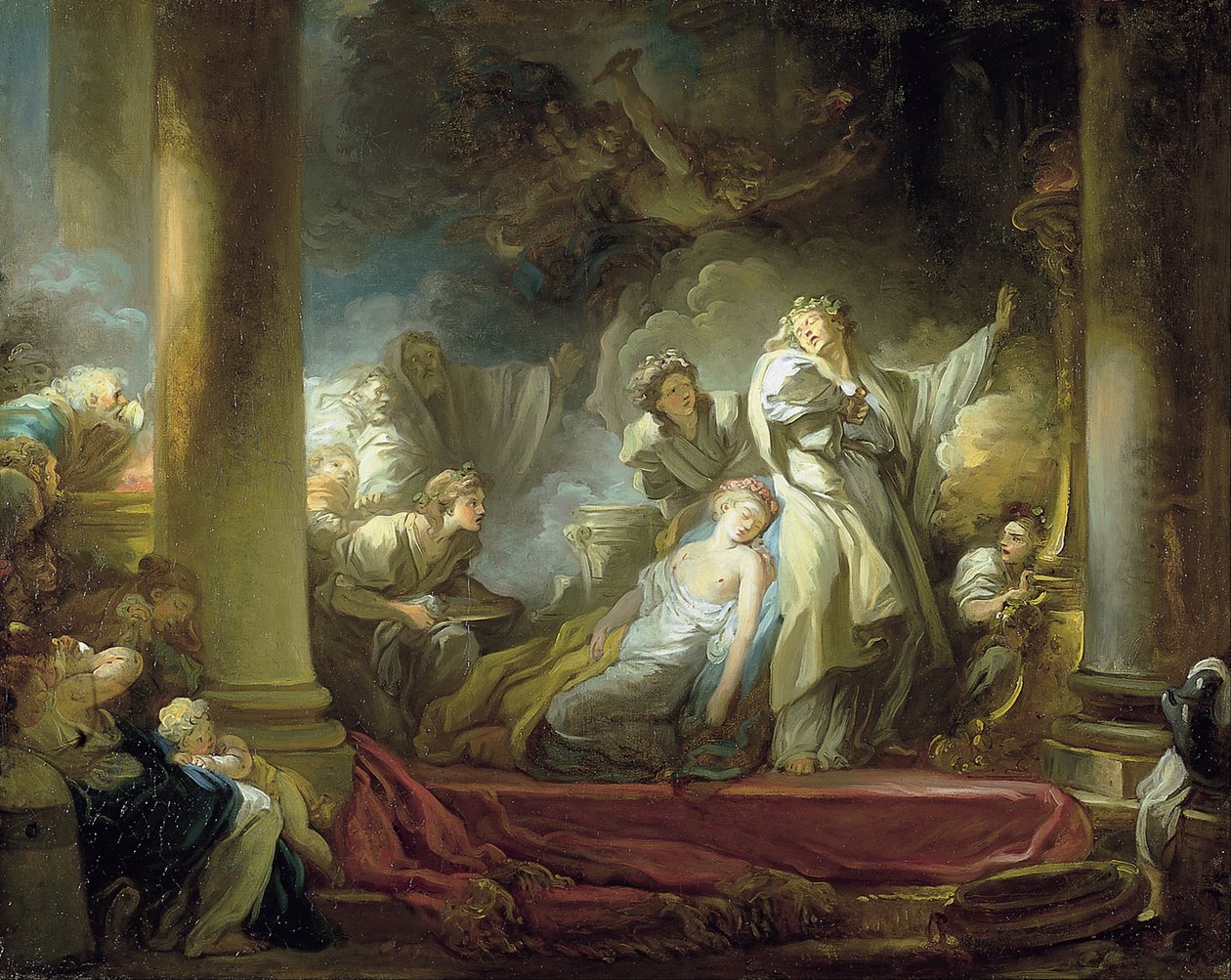 Das Opfer von Caliroe von Jean-Honore Fragonard