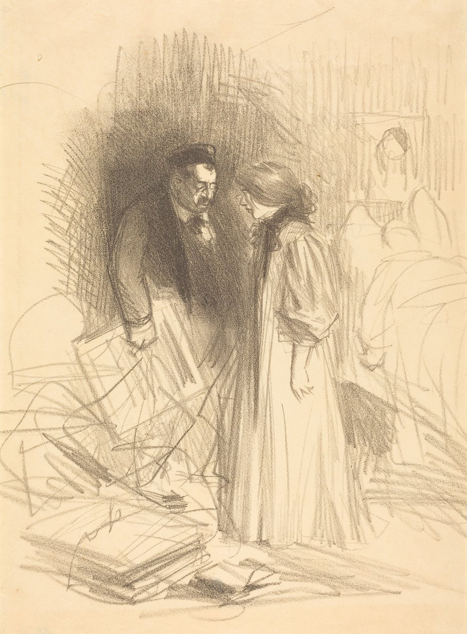 "Ich wage es noch nicht, sie abzunehmen...es würde ihm zu sehr wehtun." von Jean-Louis Forain
