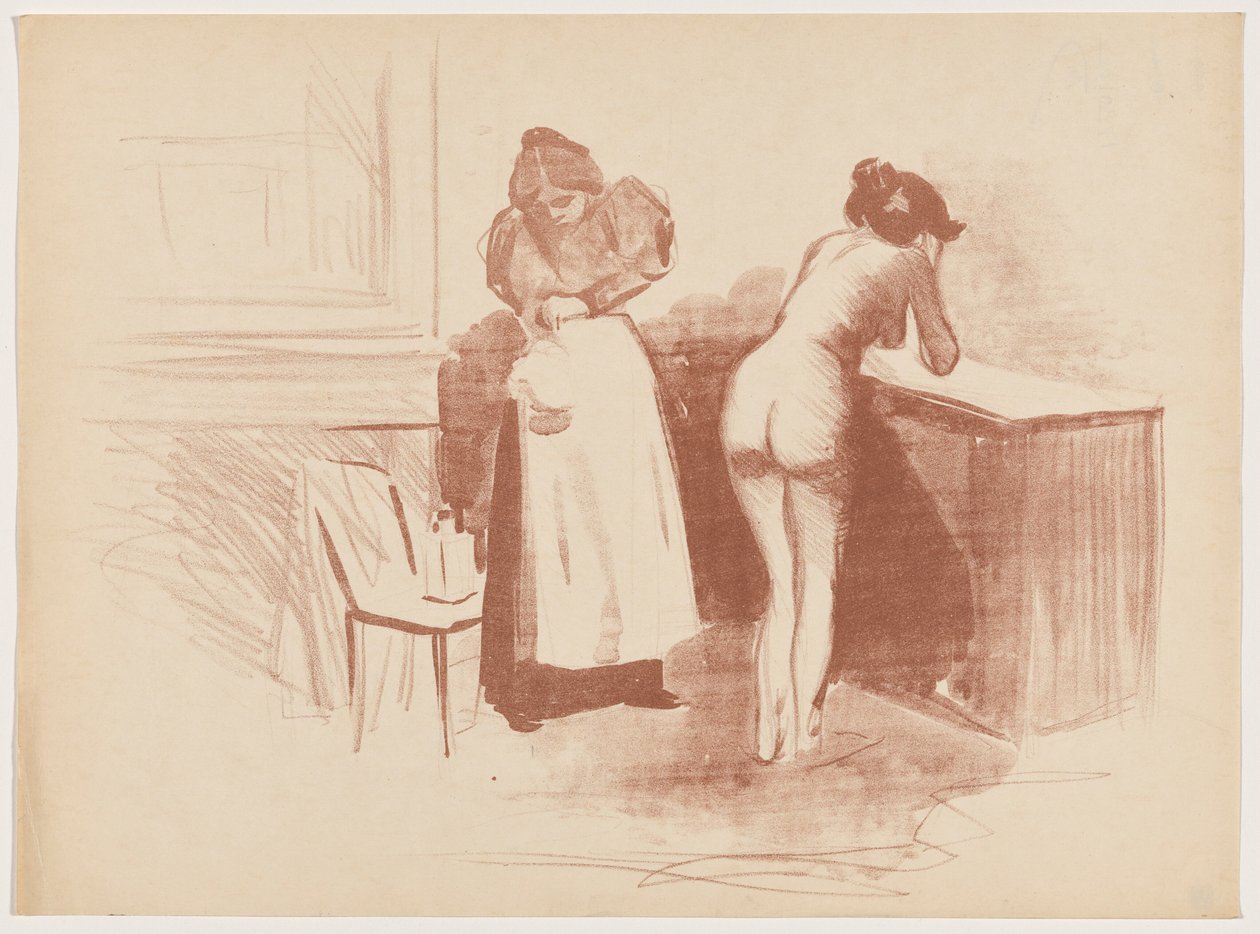 Abreibung mit einem Rosshaarhandschuh von Jean-Louis Forain
