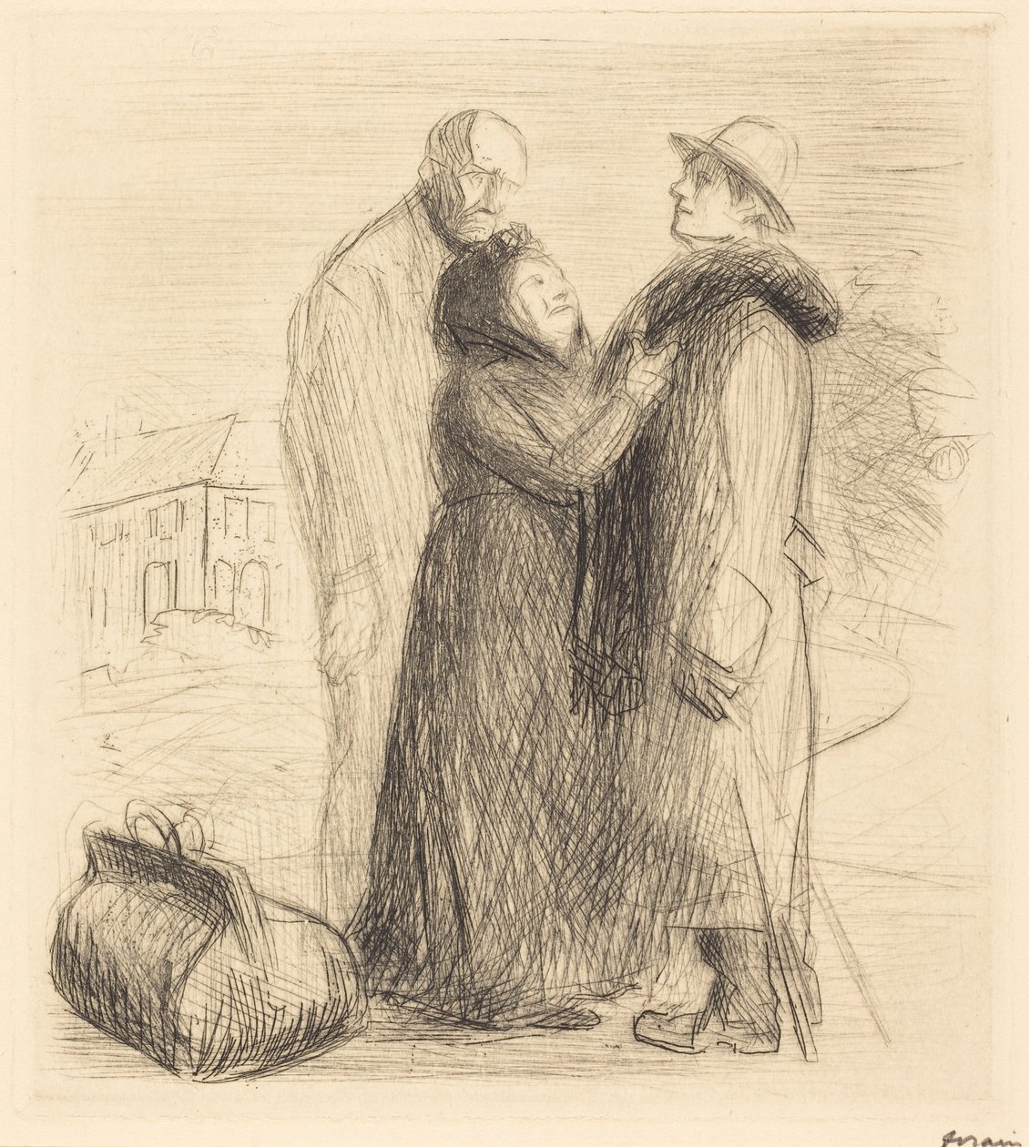 Die Abreise des verlorenen Sohnes (erste Platte, vertikal) von Jean-Louis Forain