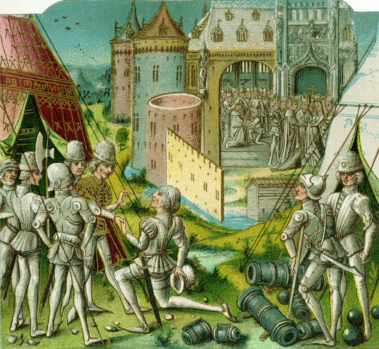 Die Hochzeit des Markgrafen Sigismund von Brandenburg von Jean (after) Froissart