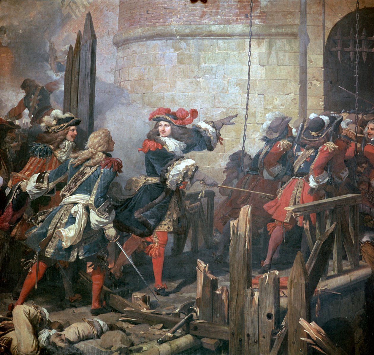 Ludwig XIV. führt den Angriff auf Valenciennes, 17. Jahrhundert von Jean Alaux