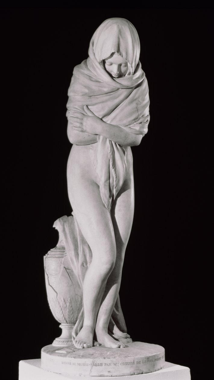 Winter oder Die kühle Frau (Marmor) von Jean-Antoine Houdon