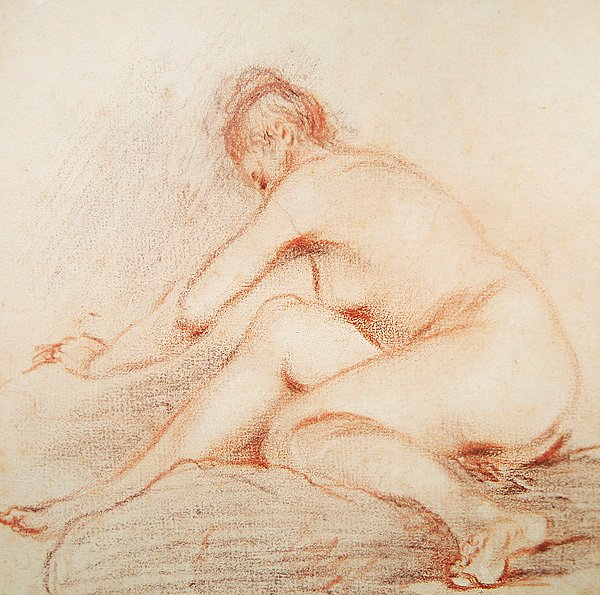 Nackte Frau von Jean Antoine Watteau