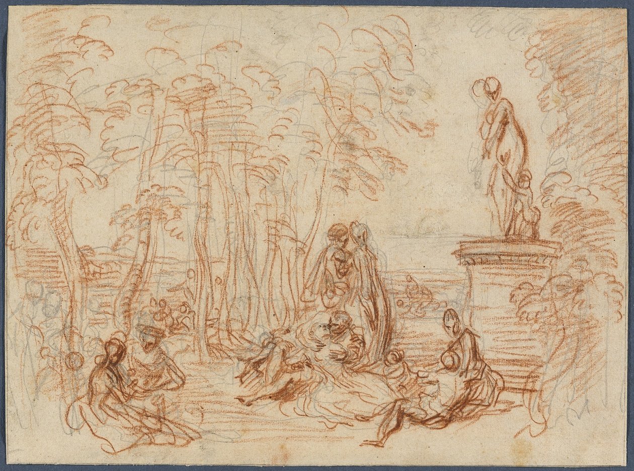 Studie für Das Fest der Liebe von Jean Antoine Watteau
