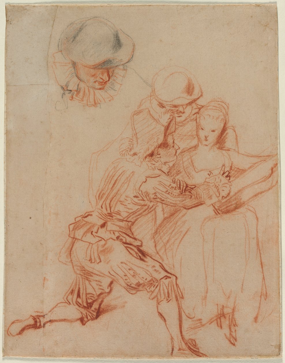 Studie für "Der Erzähler" (Le Conteur) von Jean Antoine Watteau
