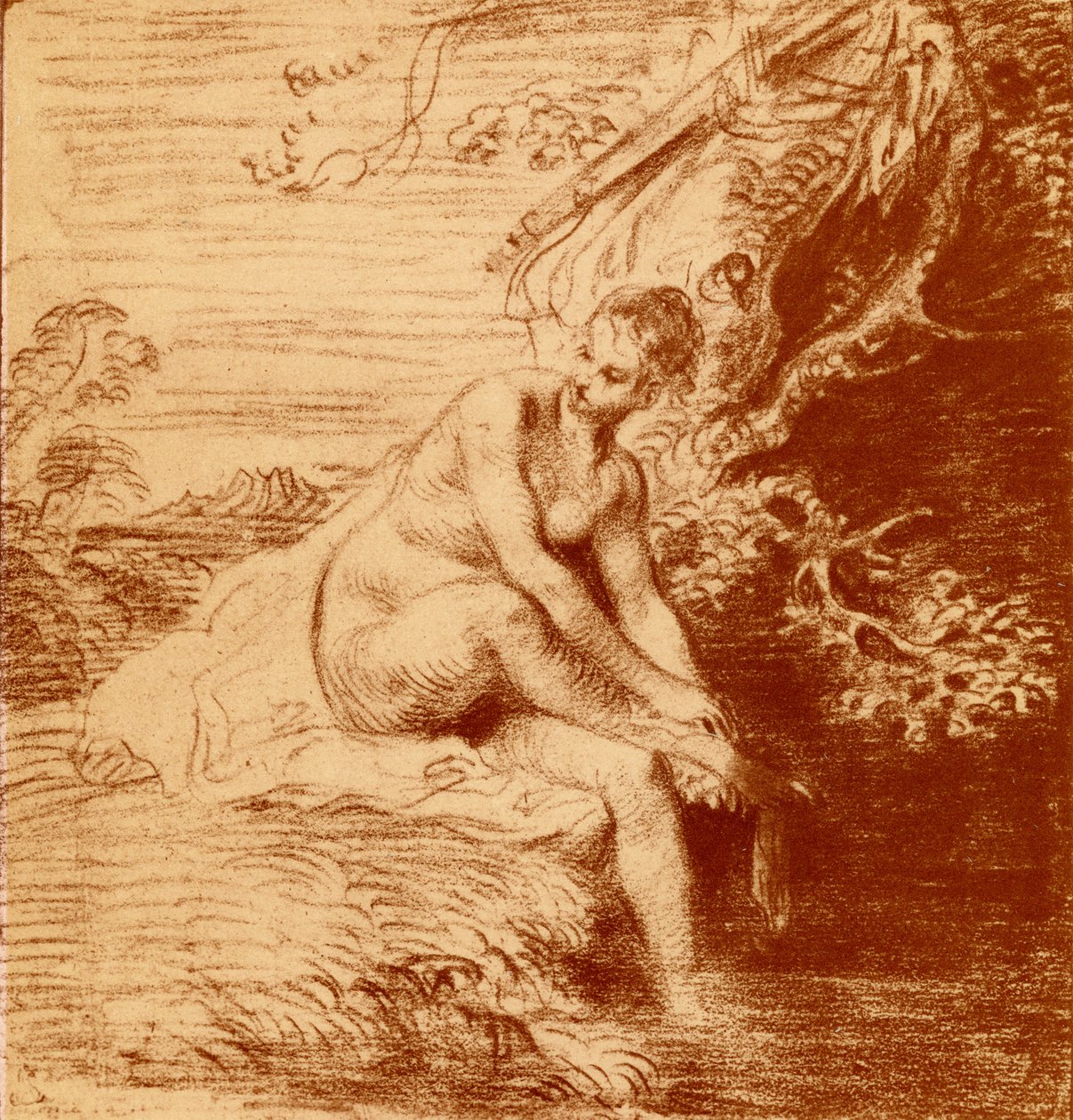 Das Bad der Diana von Jean Antoine Watteau