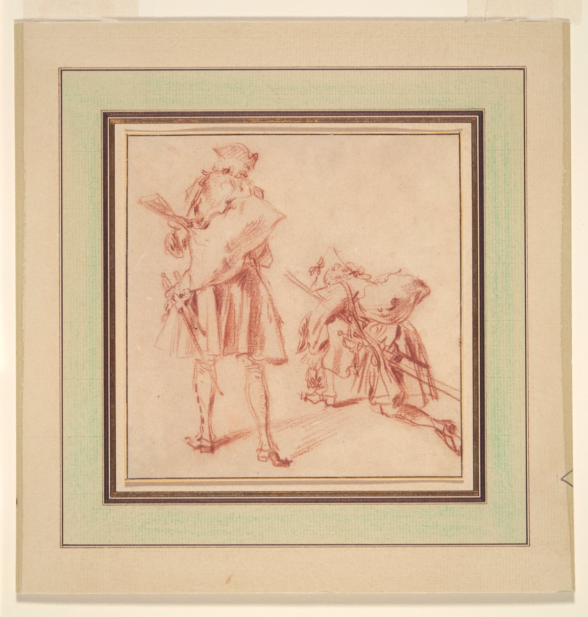 Zwei Rekruten von Jean Antoine Watteau