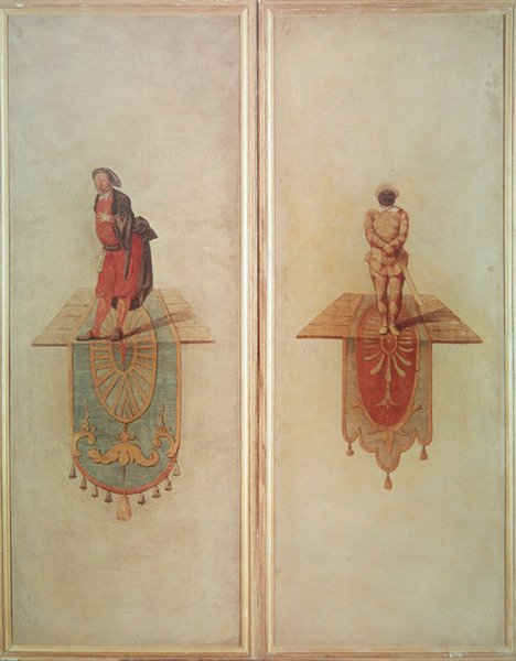 Pantalon (links) und Harlekin (rechts) von Jean Antoine Watteau