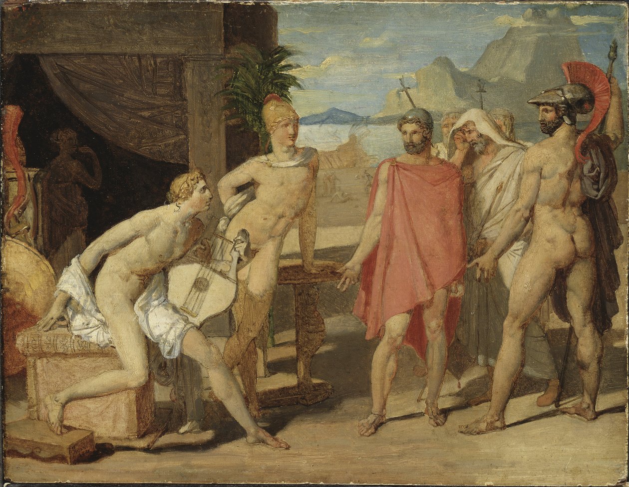 Achilles empfängt die Gesandten von Agamemnon von Jean Auguste Dominique Ingres