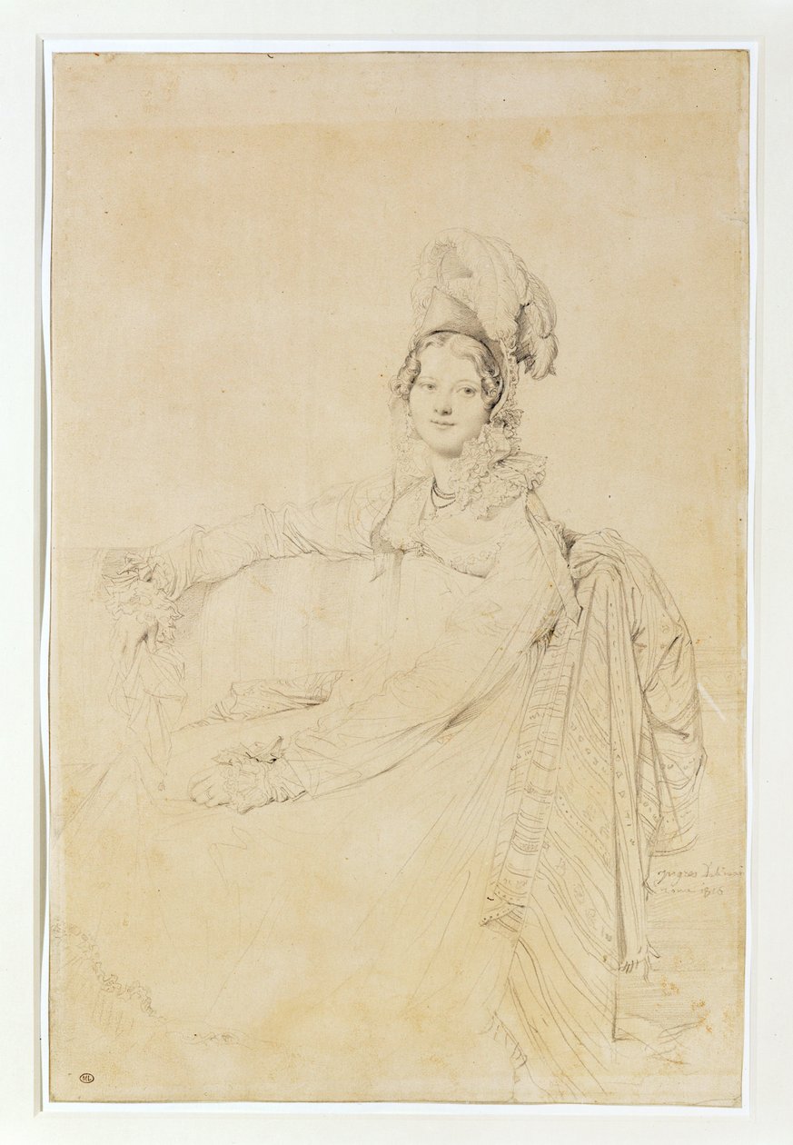 Mme. Destouches, geborene Armande Edmée Charton, zur Zeit des Porträts frisch verheiratet mit dem Architekten Destouches von Jean Auguste Dominique Ingres