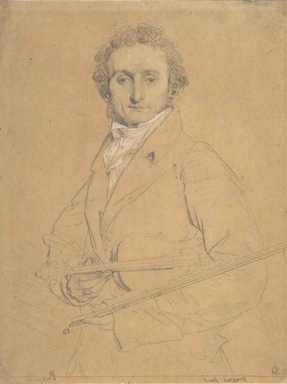 Niccolò Paganini, 1784-1840, ca. 1830 von Jean Auguste Dominique Ingres