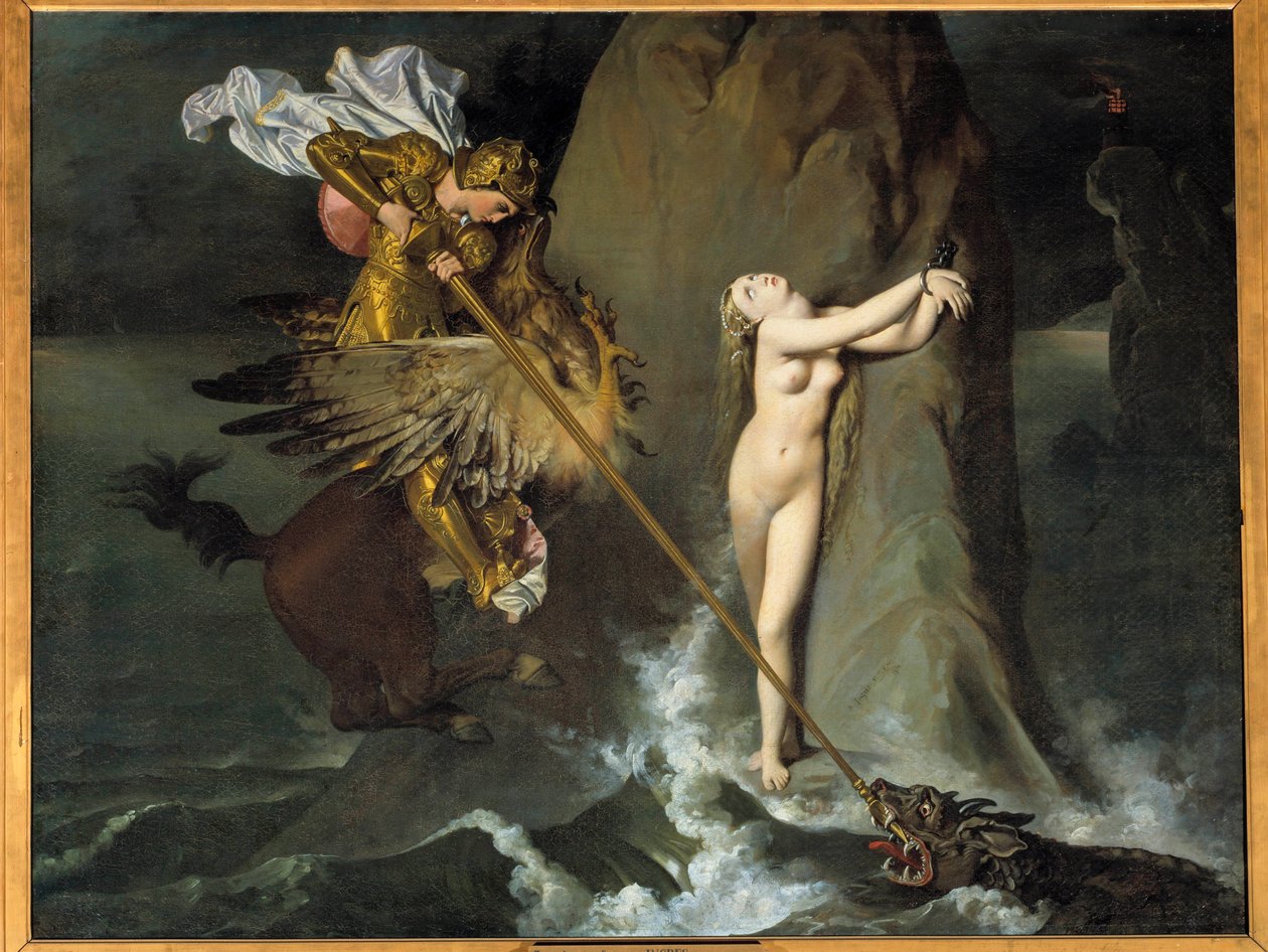 Roger befreit Angelique (Illustration des X. Gesangs von 