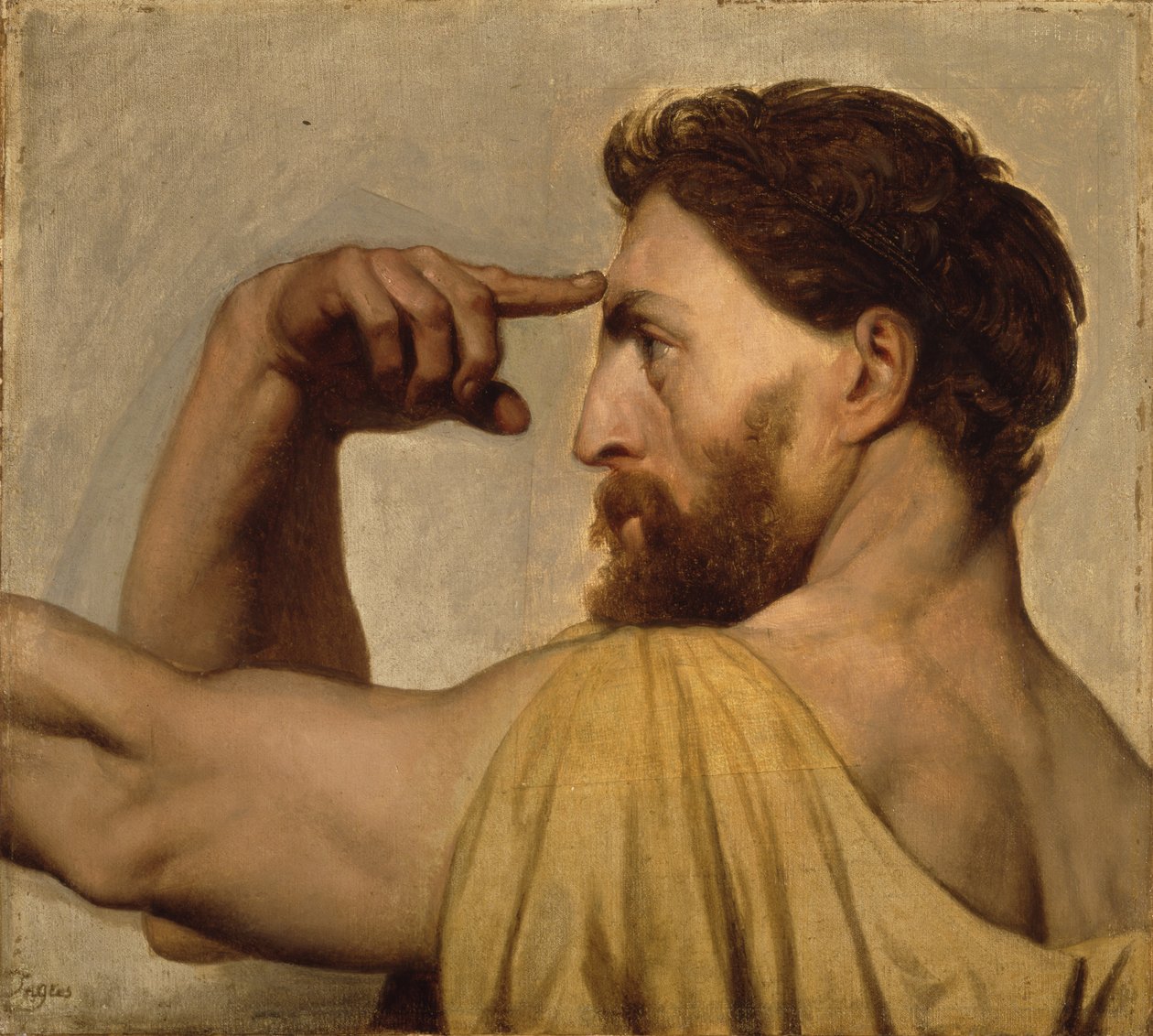 Studie für Phidias in der Apotheose des Homer, 1827 von Jean Auguste Dominique Ingres