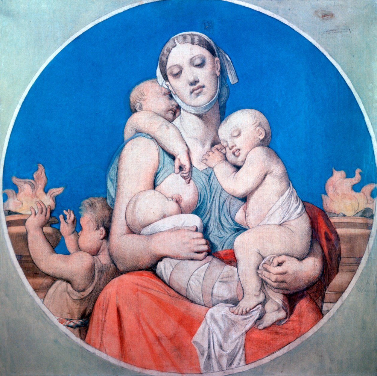 Studie für das Buntglasfenster in der Chapelle Saint Ferdinand, 1833 von Jean Auguste Dominique Ingres
