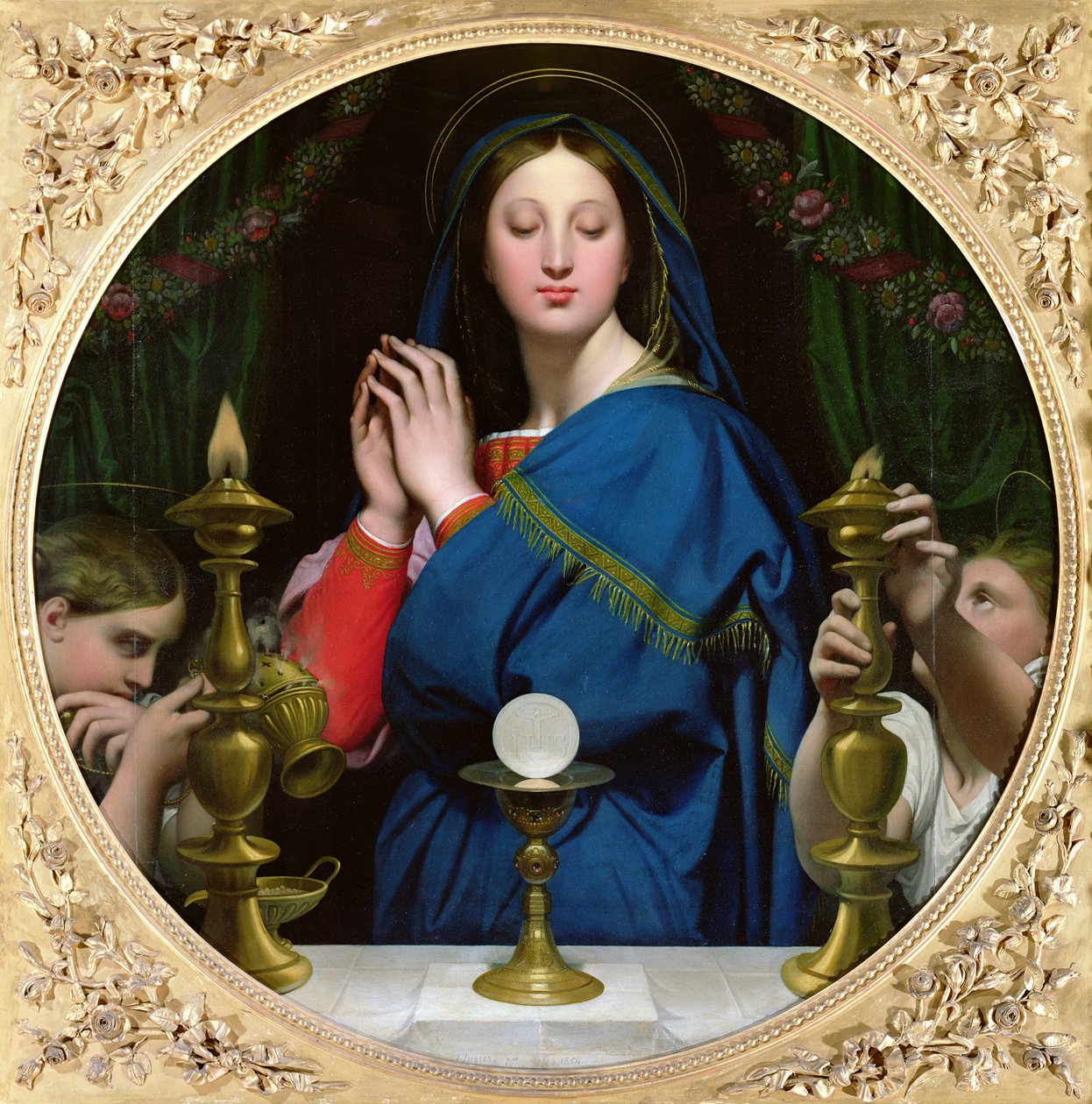 Die Jungfrau der Hostie, 1854 von Jean Auguste Dominique Ingres