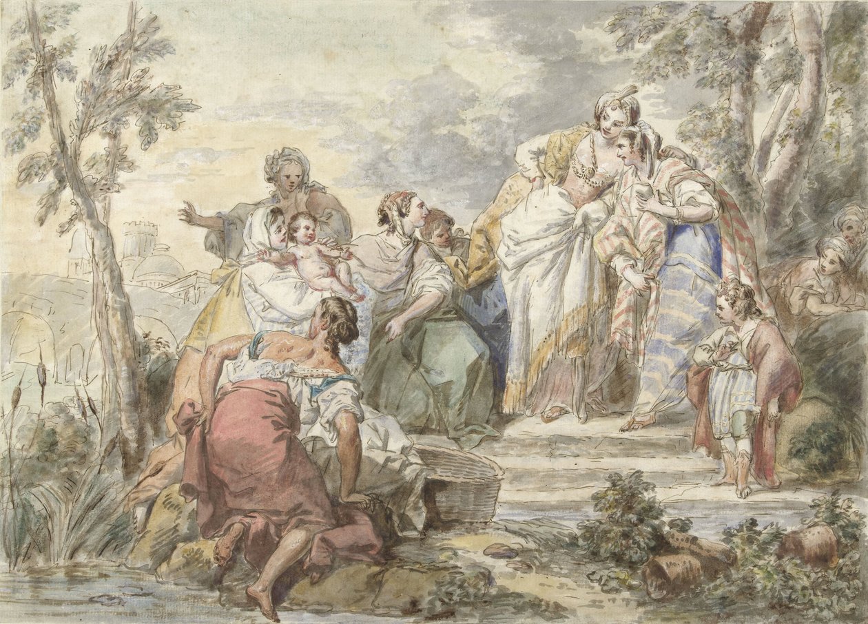 Die Auffindung des Moses von Jean Baptist Leprince