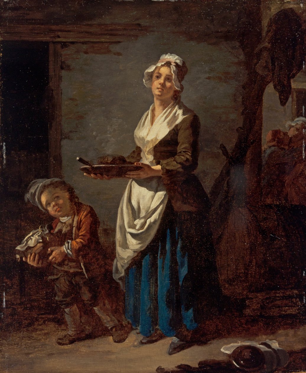 Eine Küchenmagd und eine Spülmagd von Jean Baptiste (1728 1806) Charpentier