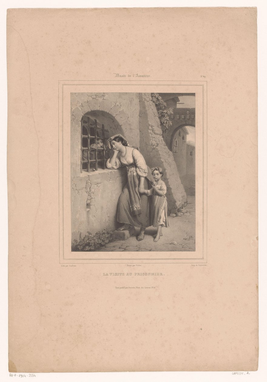 Frau und Kind besuchen einen Gefangenen (La visite au prisonnier) (Museum für den Kunstliebhaber) (Musée de l