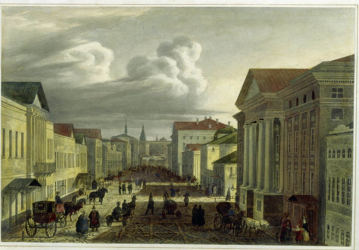 Die Tverskaya-Straße in Moskau von Jean Baptiste Antoine Cadolie