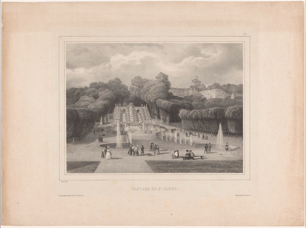 Brunnen beim Château de Saint-Cloud von Jean Baptiste Arnout