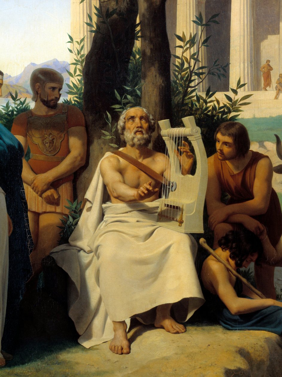 Homer, griechischer Dichter des 9. Jahrhunderts v. Chr. (Detail) von Jean Baptiste Auguste Leloir