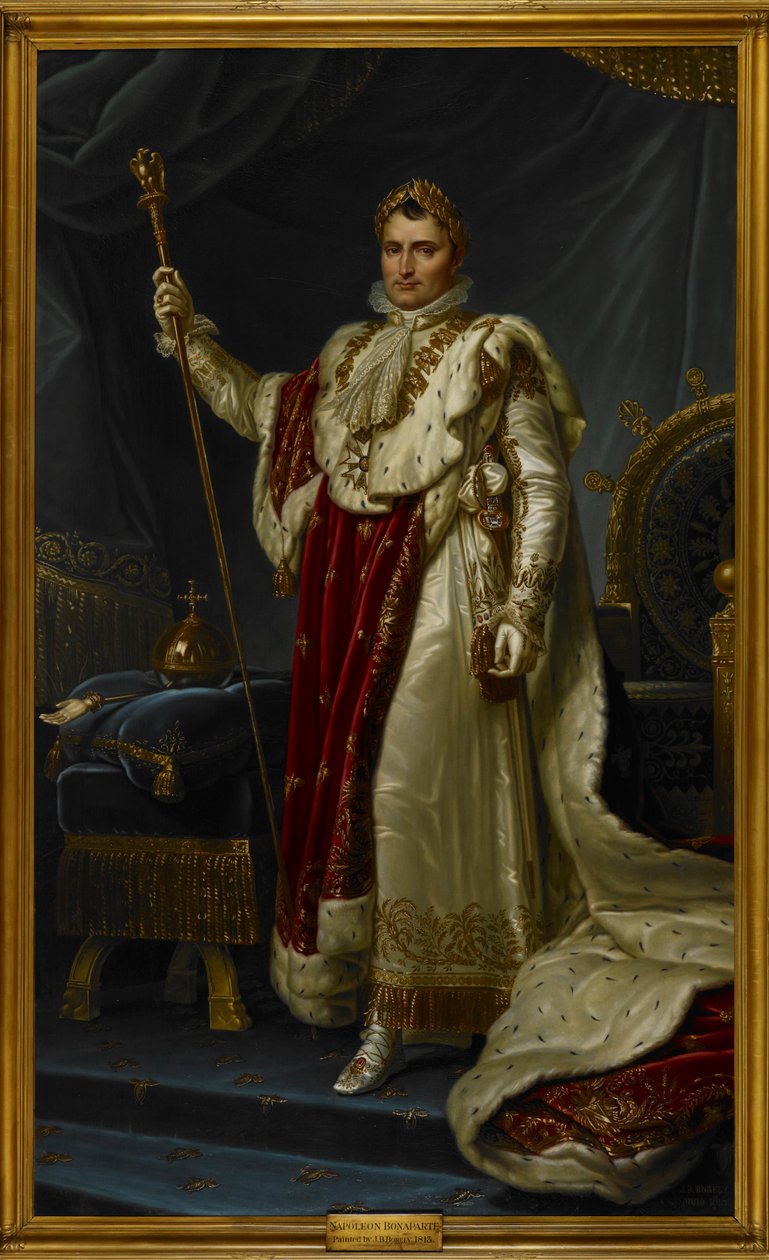 Napoleon Bonaparte in seiner Krönungsrobe von Jean Baptiste Borely