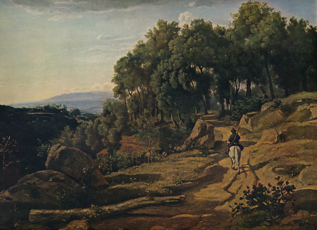 Eine Ansicht in der Nähe von Volterra, 1838 von Jean Baptiste Camille Corot