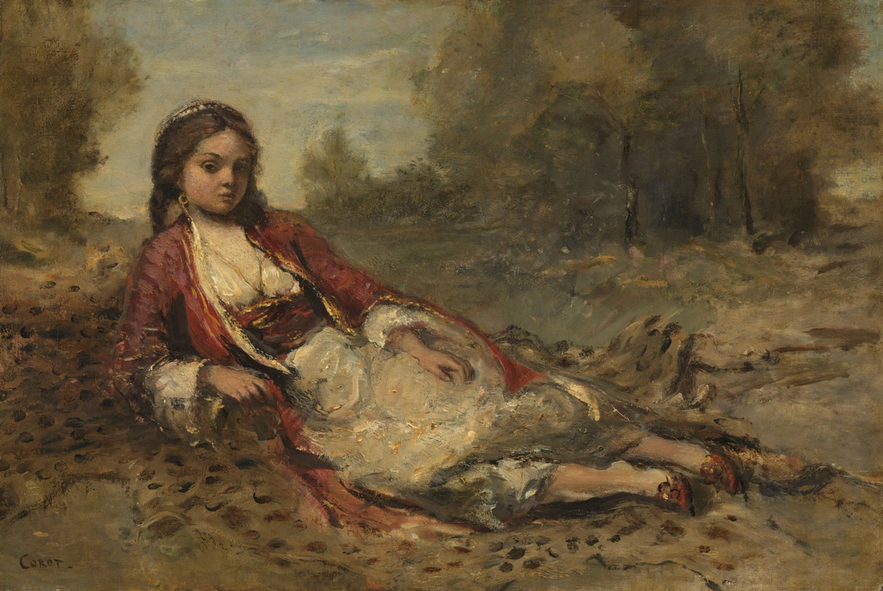 Algerierin von Jean Baptiste Camille Corot