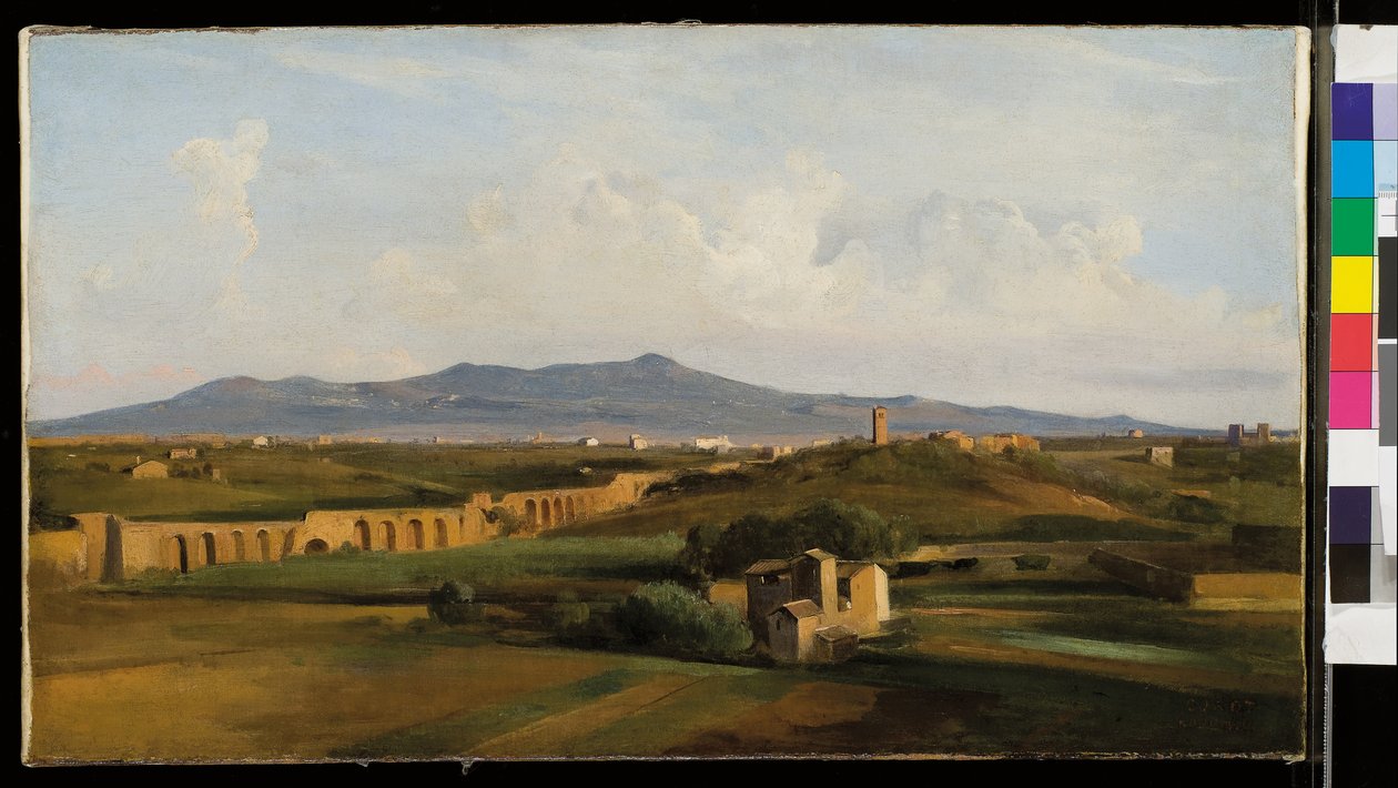 Aquädukt in der römischen Landschaft von Jean Baptiste Camille Corot