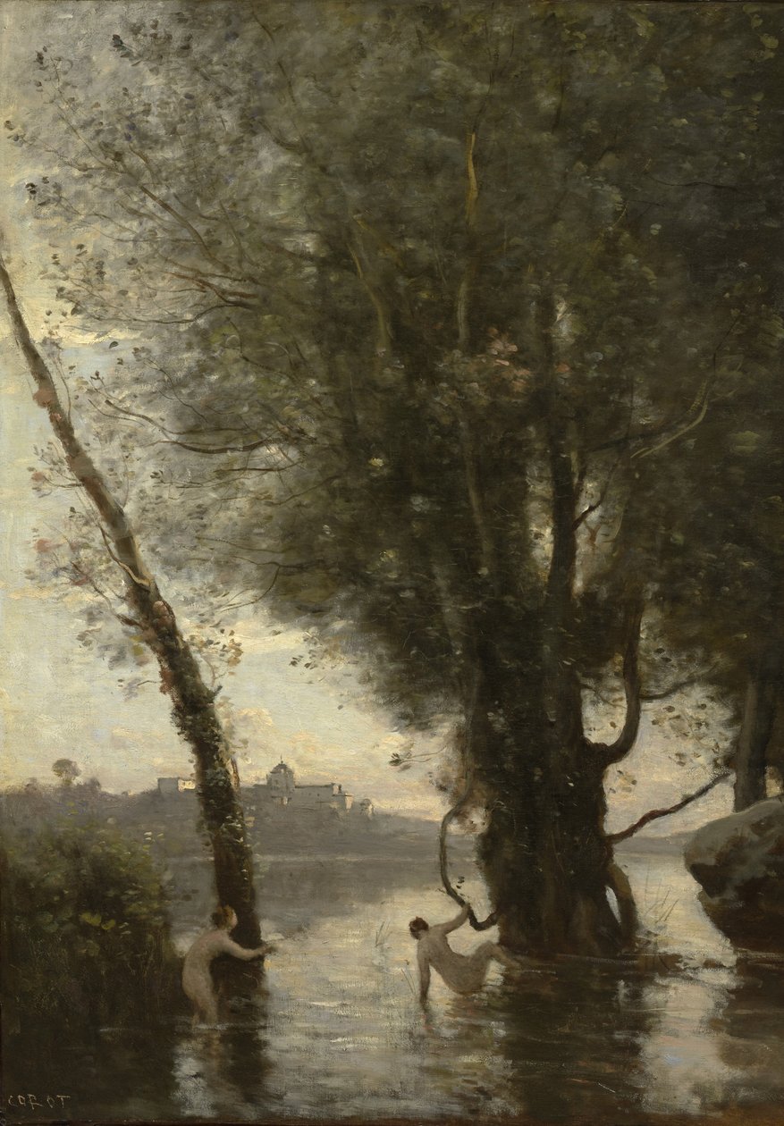 Badende der Borromäischen Inseln, ca. 1865-70 von Jean Baptiste Camille Corot