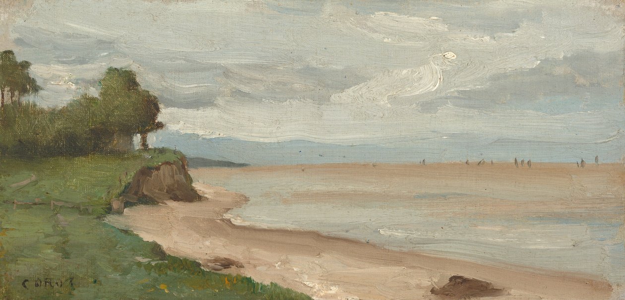 Strand bei Etretat von Jean Baptiste Camille Corot
