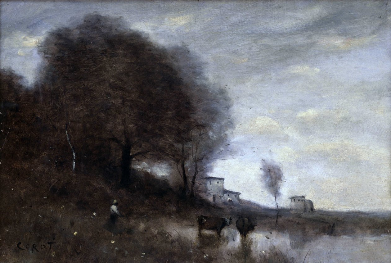 Landschaft auf dem Land von Jean-Baptiste-Camille Corot
